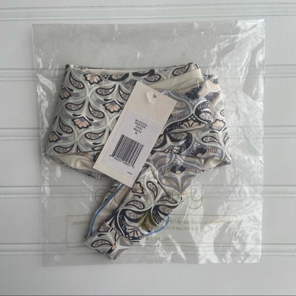 REVOLVE Eberjey M Grey Boho Floral Cheeky Low Rise Bikini Swimsuit Bottoms - Picture 10 of 10